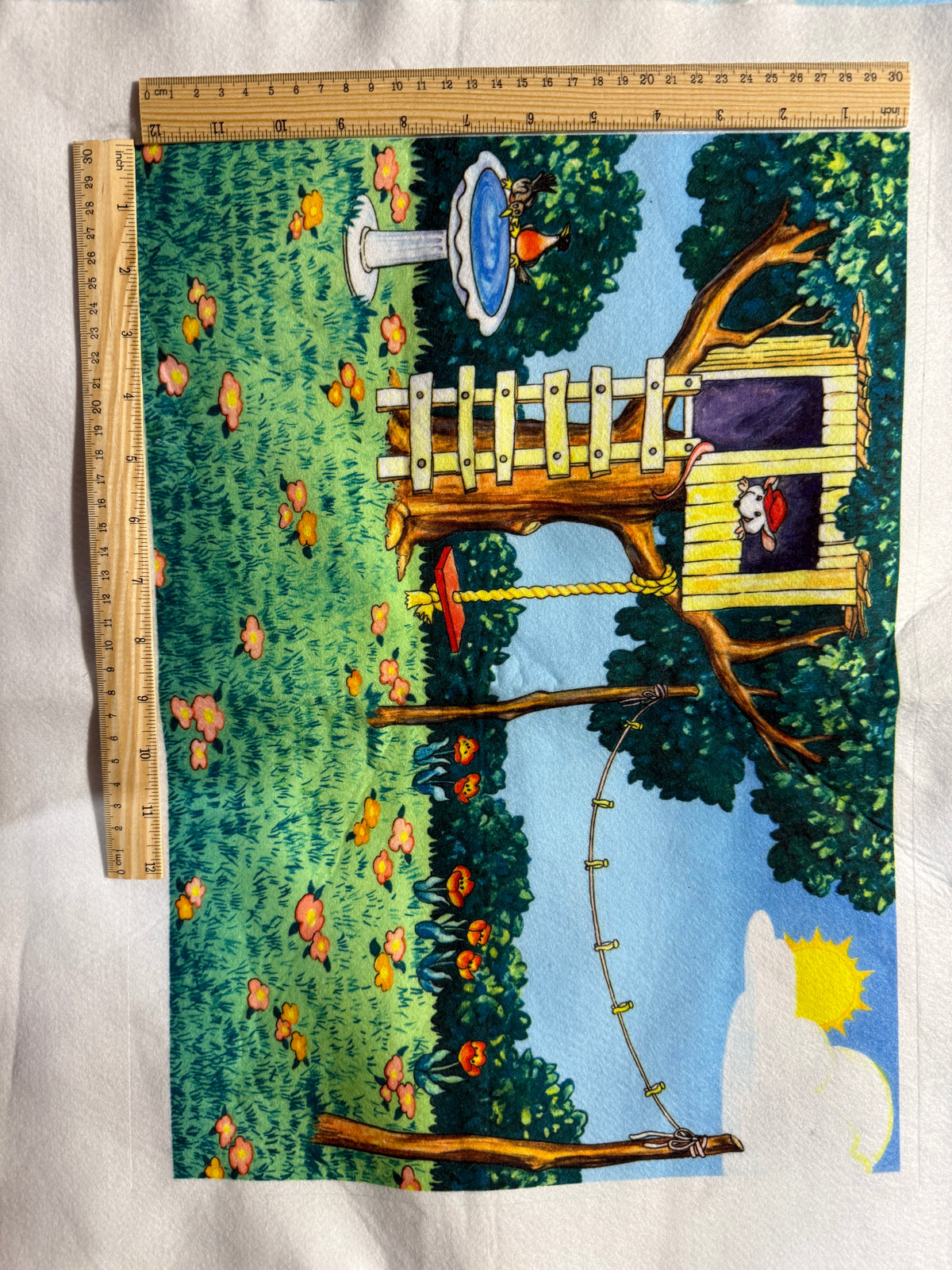 The Three Little Kittens background only Clearance Sale