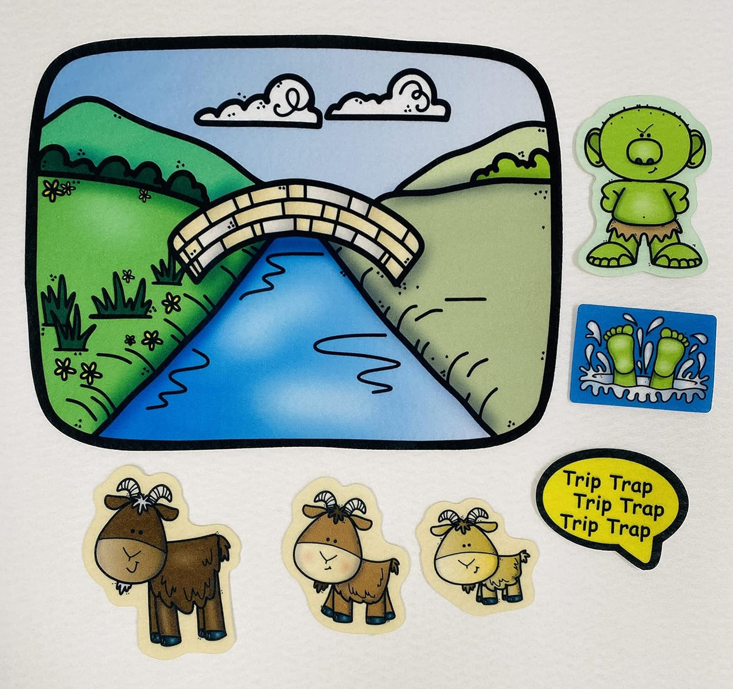 Three Billy Goats Gruff Felt Story