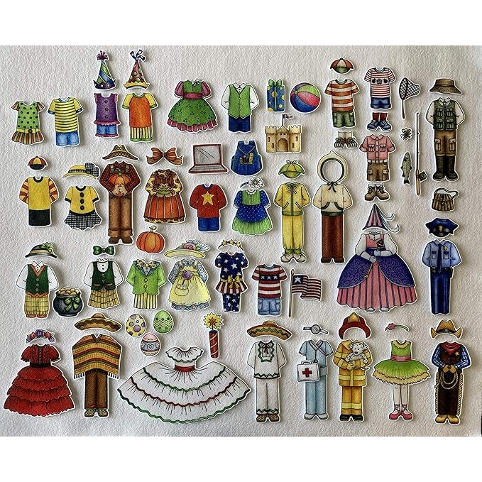 Dress Up Felt Doll Set 8 Dolls- My friends