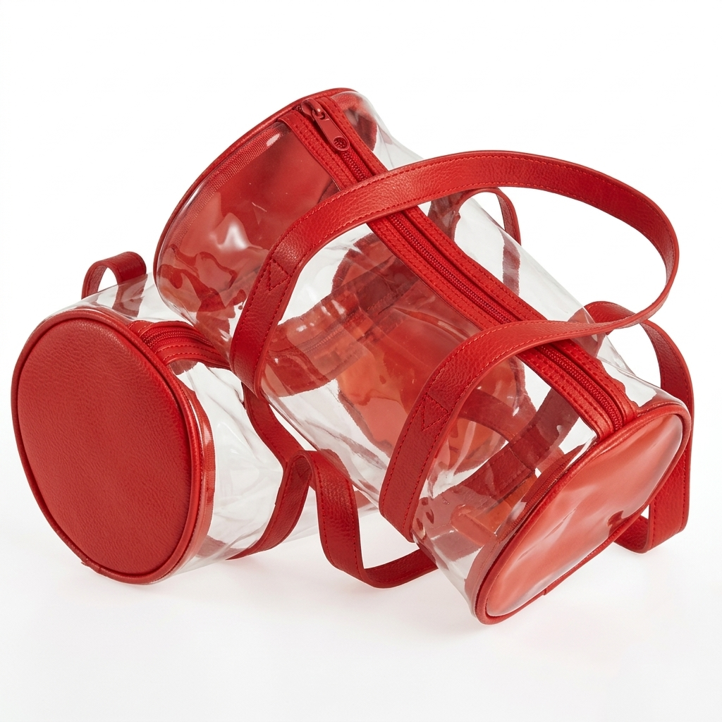 Duffle Bag Red vinyl