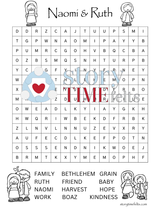 Naomi & Ruth Word Search Printable