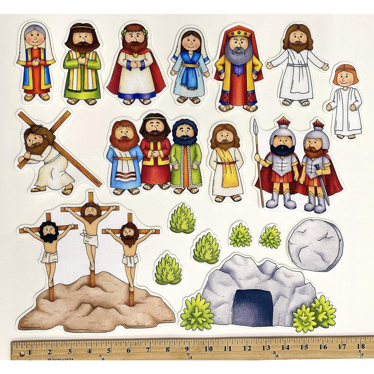 Easter Crucifixion Resurrection 19 pc Felt Figures