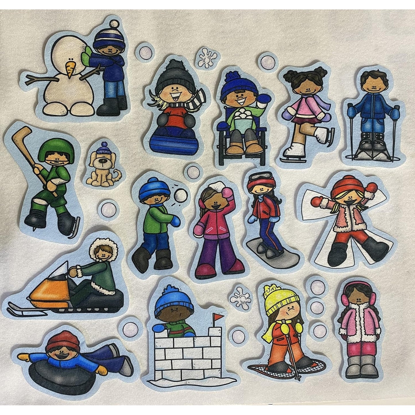 Snow Fun Winter Time Felt Figures