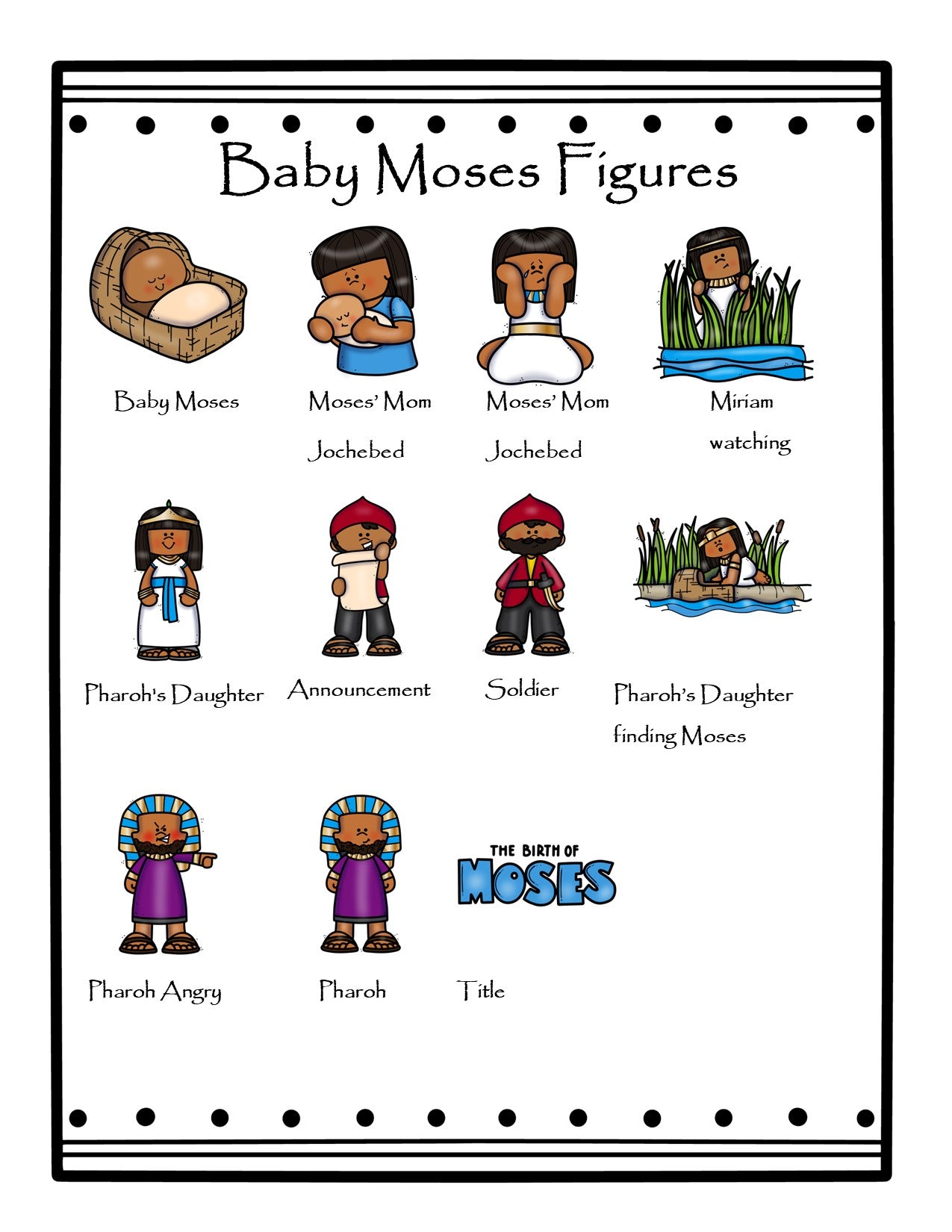 Character Sheets For Felt Figures Stories