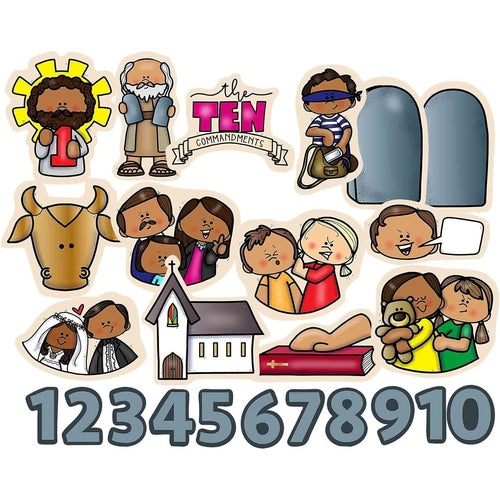 Ten Commandments Bible Felt Figures