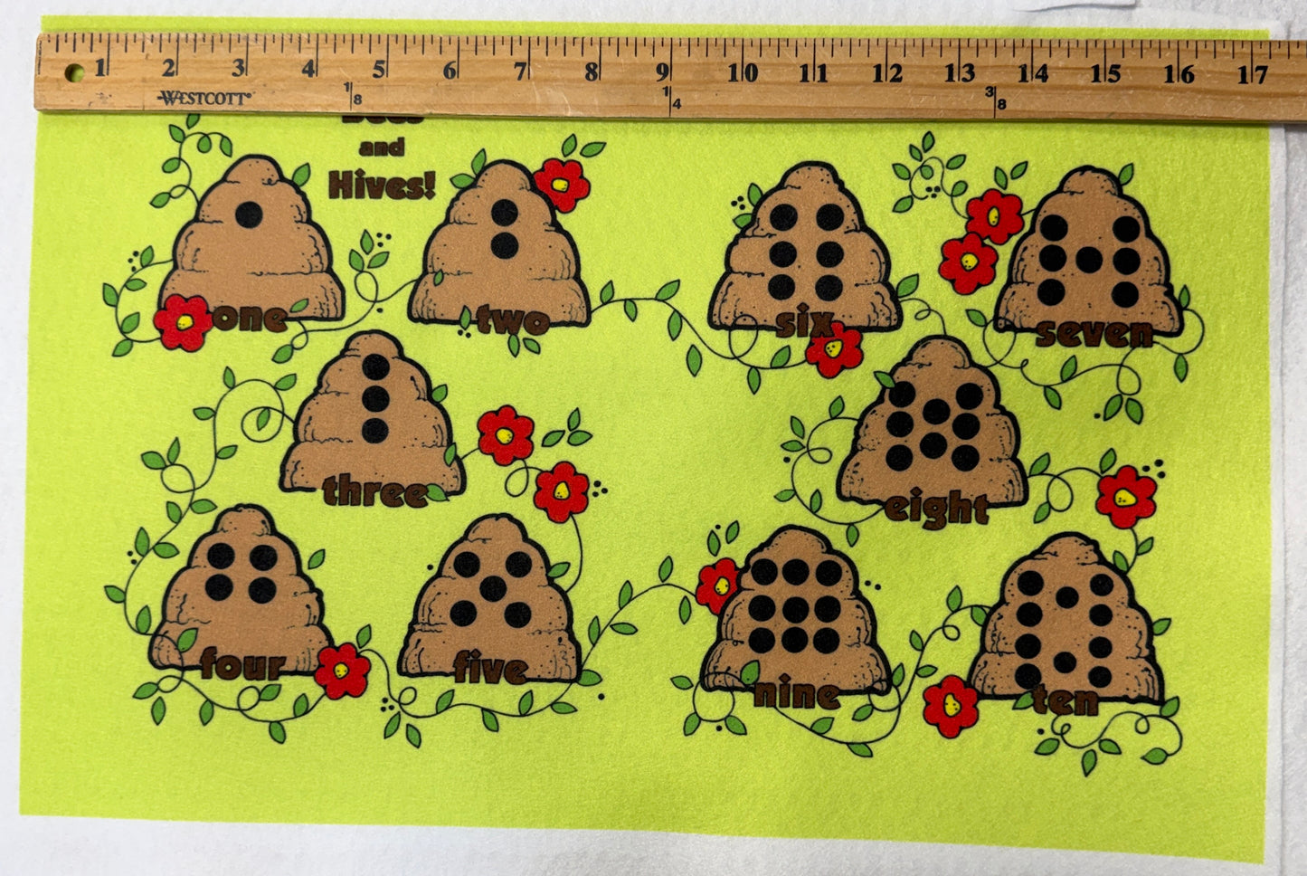 Bees & Hive Soft Book or Playmats