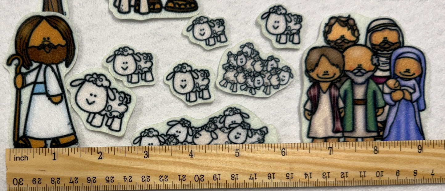 Jesus The Good Shepherd & Parable of The Lost Sheep Bible Felt Board Story