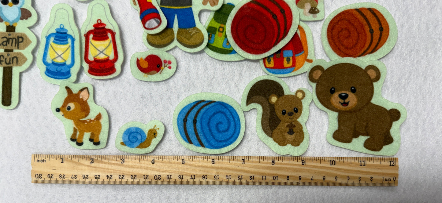 Boys Camping Adventure Felt Figures