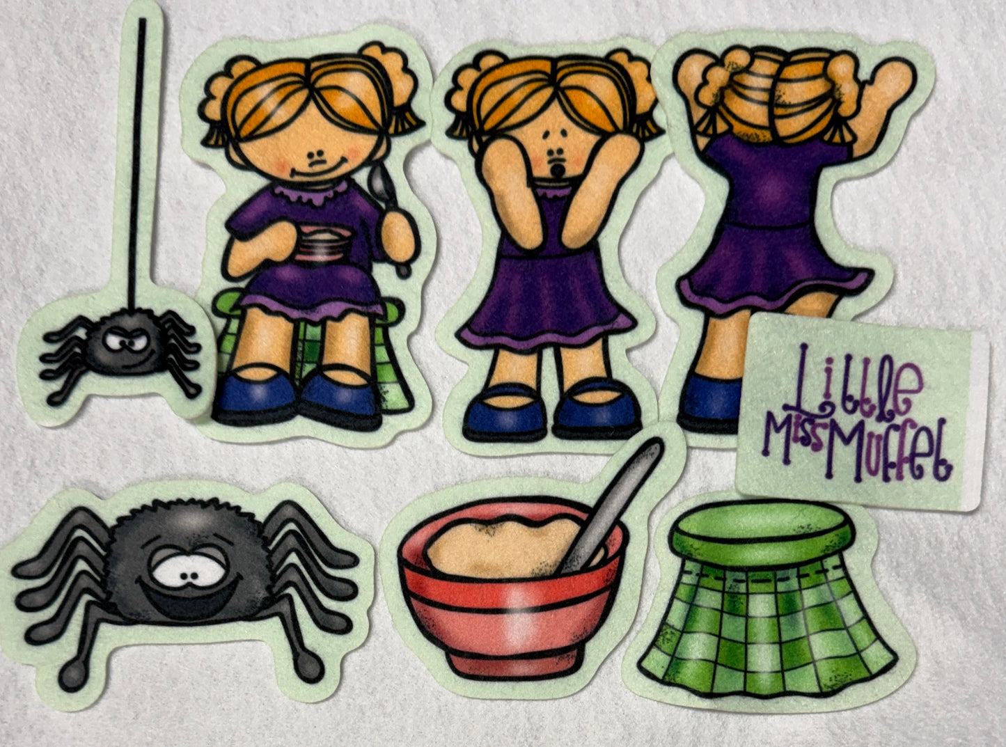 Little Miss Muffet Felt Figures