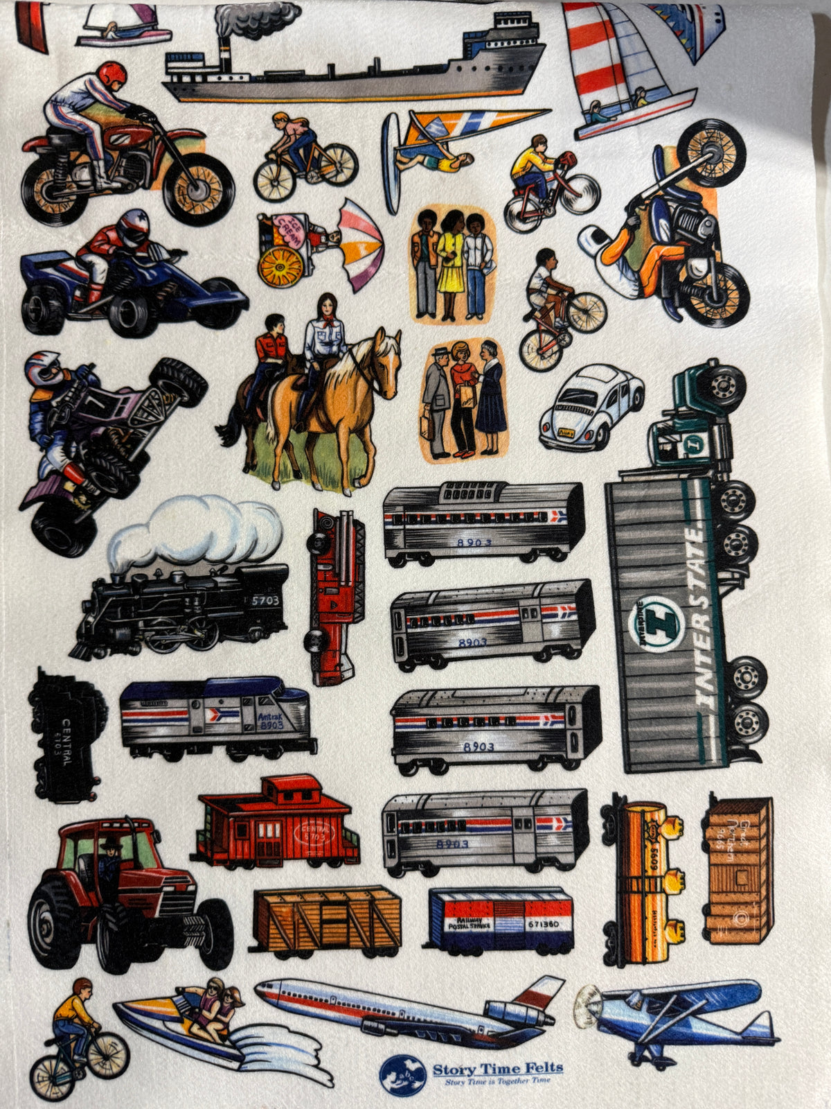 Cars Trucks Train Planes Transportation Felt Figures Clearance Sale