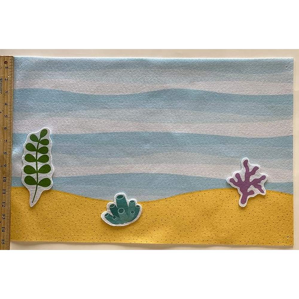 Baby Shark Family & Ocean Sea Life Creatures Plus Background