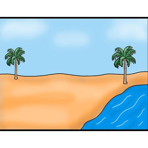 River and land background