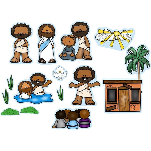 Jesus is Baptized Bible Felt Figures