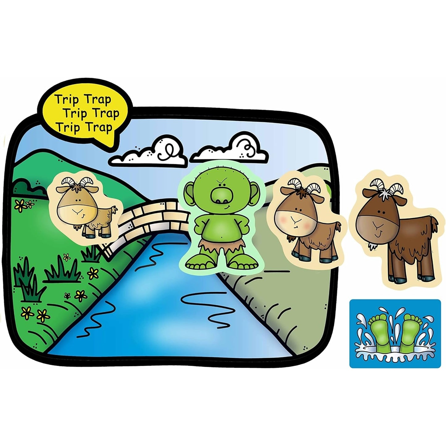 Three Billy Goats Gruff Felt Story