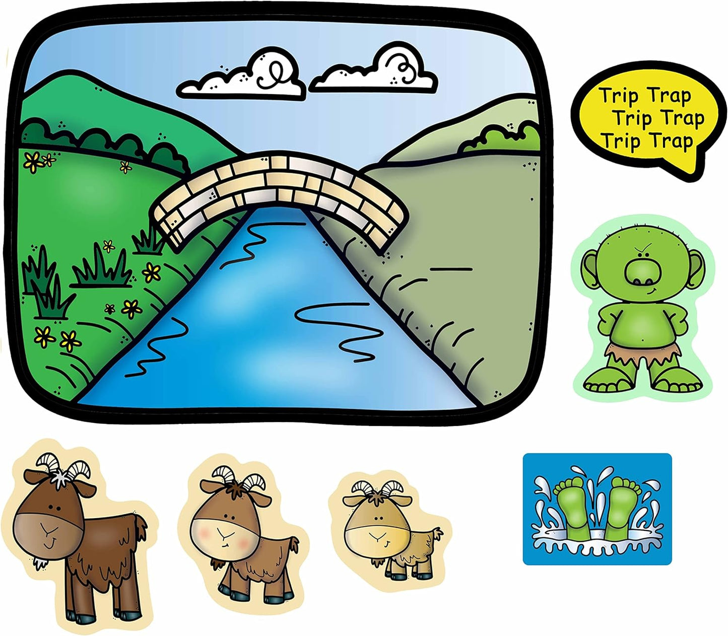 Three Billy Goats Gruff Felt Story