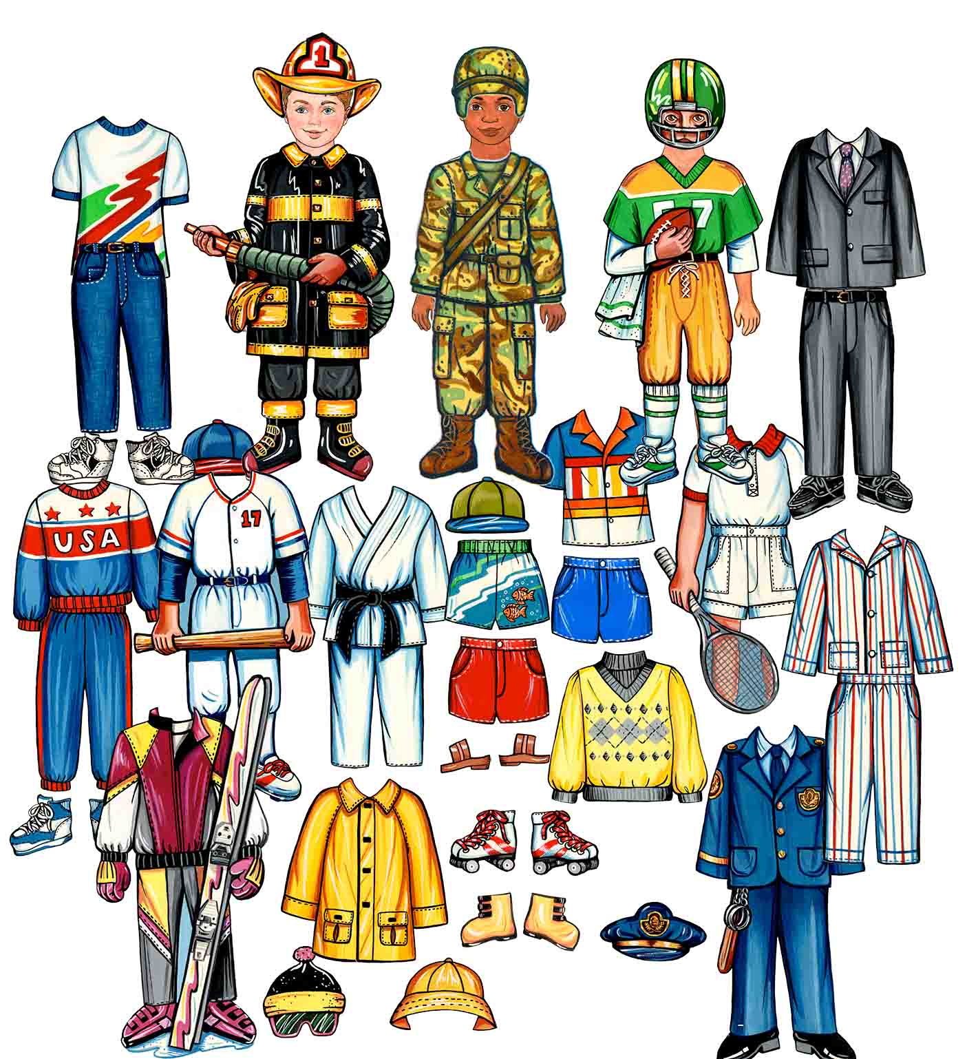 Felt Boy Dolls and clothes