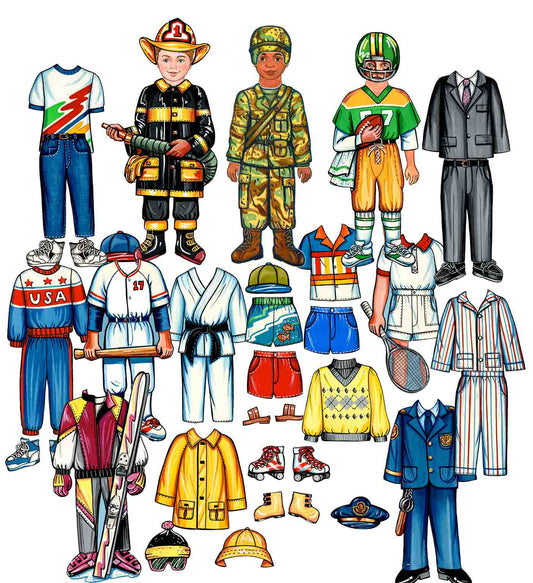 Felt Boy Dolls and clothes
