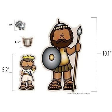 David & Goliath & King Saul Harp