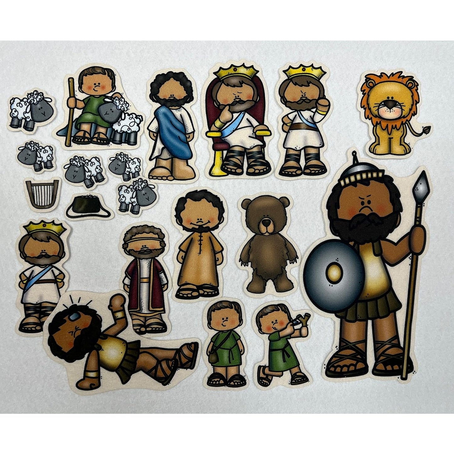 David & Goliath & King Saul Harp