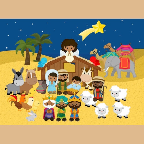Nativity Dark Skinned with or without background