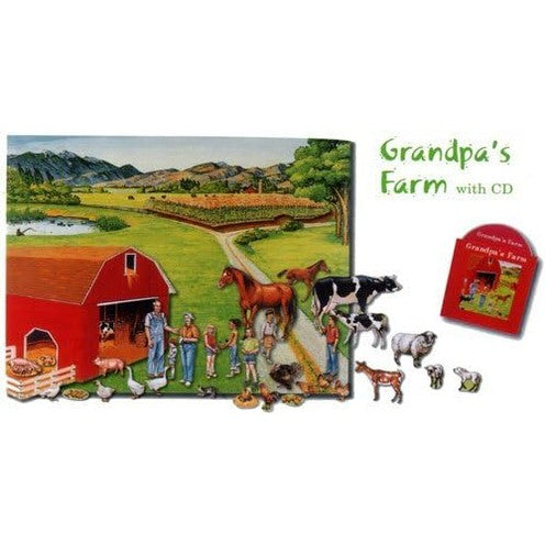 Grandpa's Fun on the Farm Figures & Background plus CD