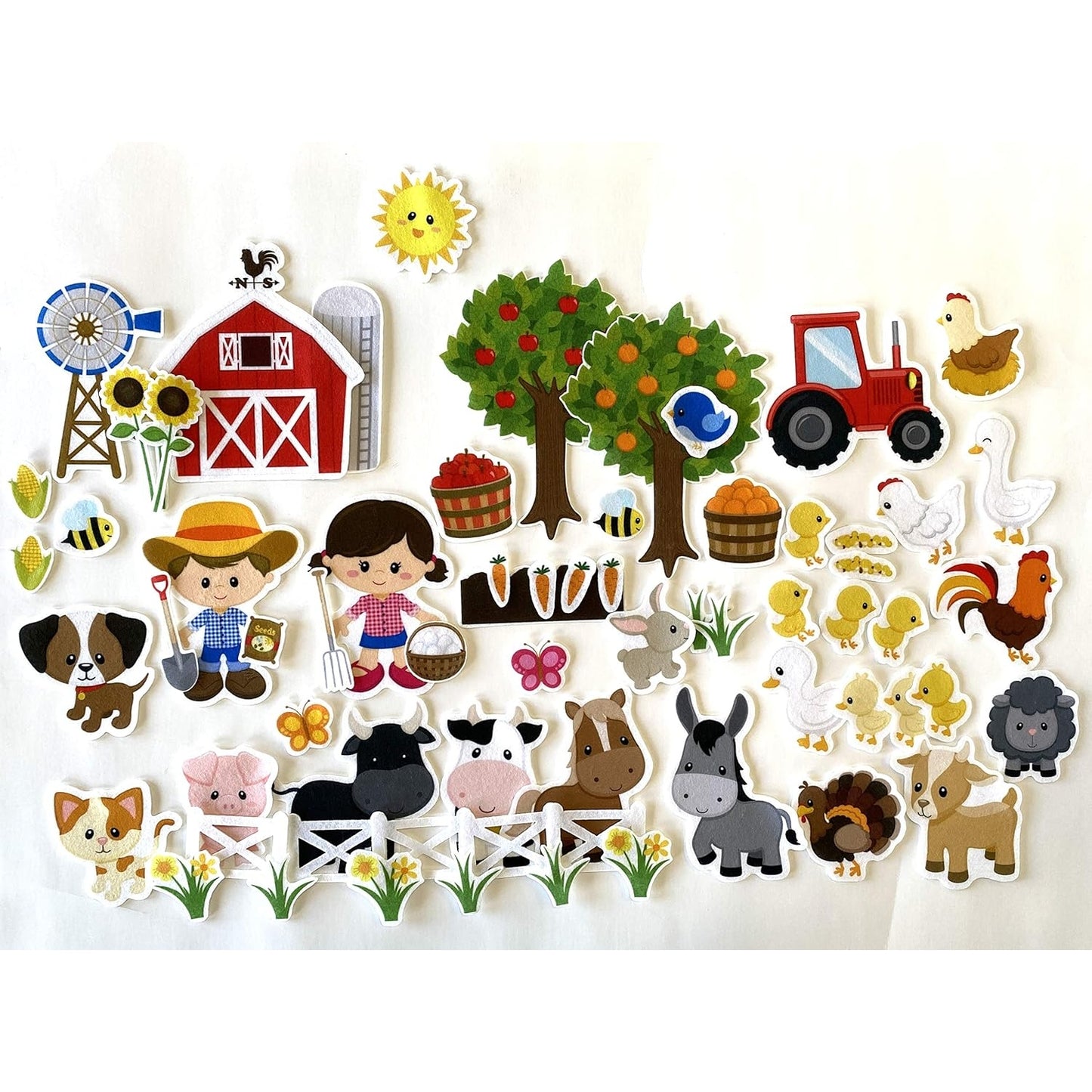 Farm Animals Deluxe 65 pc Felt Flannel Board Set