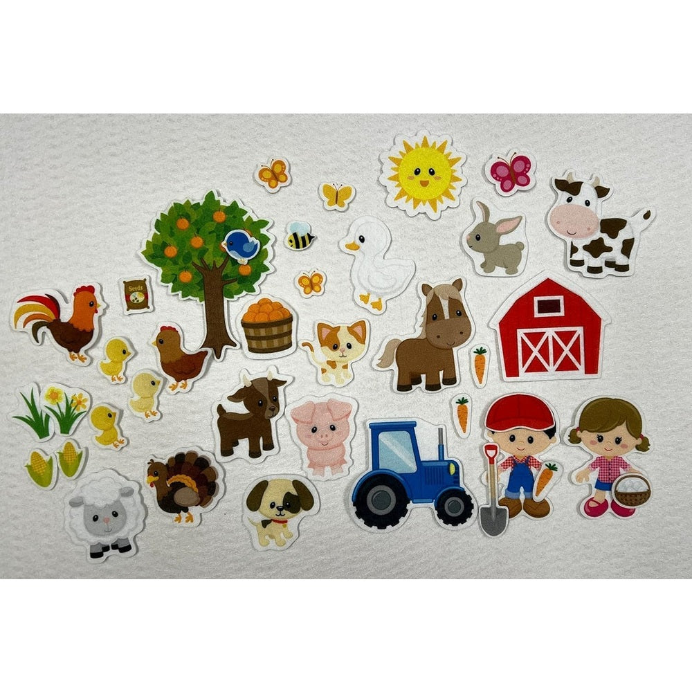 Farm Animals Felt Figures for Flannel Board Set small 36 pc
