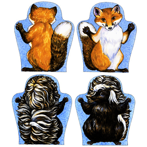 Fox & Skunk Puppets Mitts