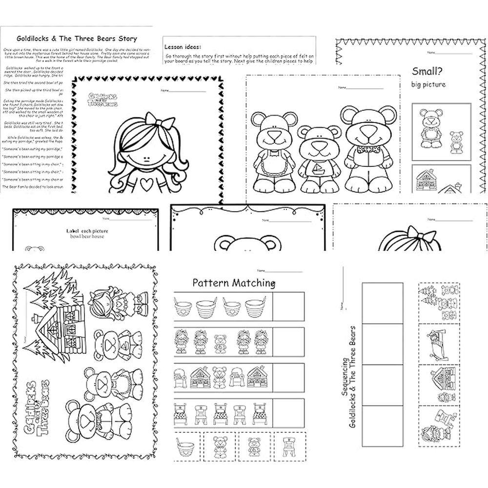 Goldilocks & The Three Bears Deluxe Felt Story