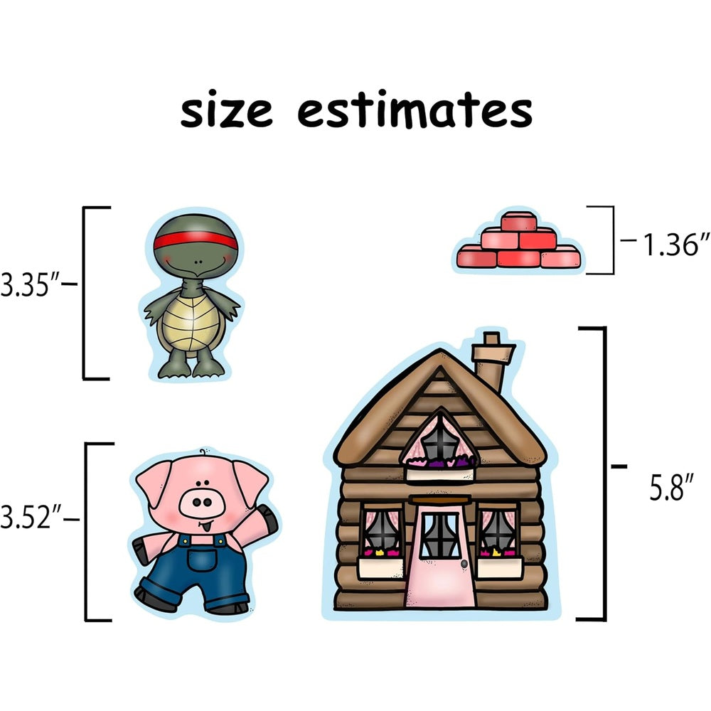 Flannel Board & 4 Story Set Goldilocks Three Bears Three Little Pigs Red Riding Hood Tortoise & Hare