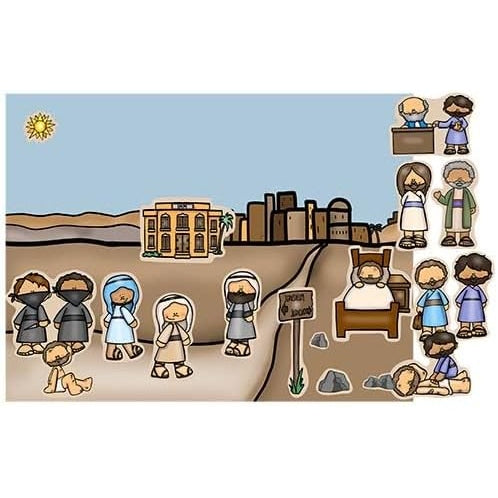 Good Samaritan Bible Felt Story Set Background and figures