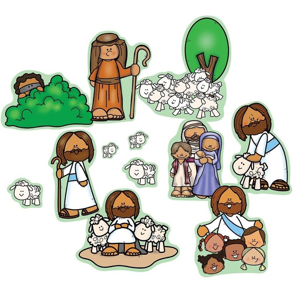Jesus The Good Shepherd & Parable of The Lost Sheep Bible Felt Board Story