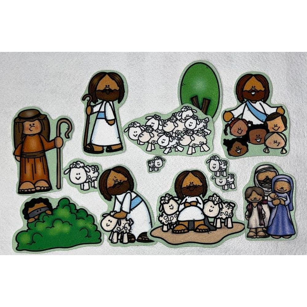 Jesus The Good Shepherd & Parable of The Lost Sheep Bible Felt Board Story
