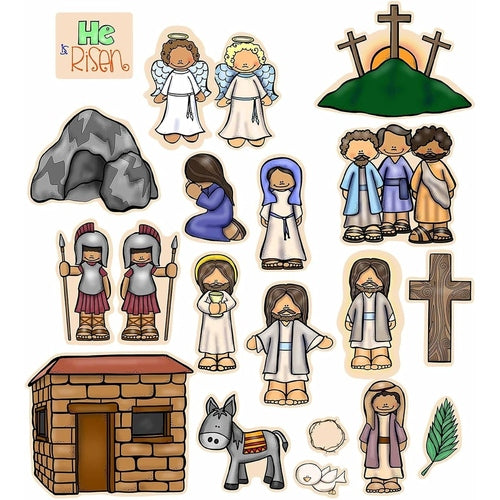 He Is Risen Bible Felt Crucifixion Easter
