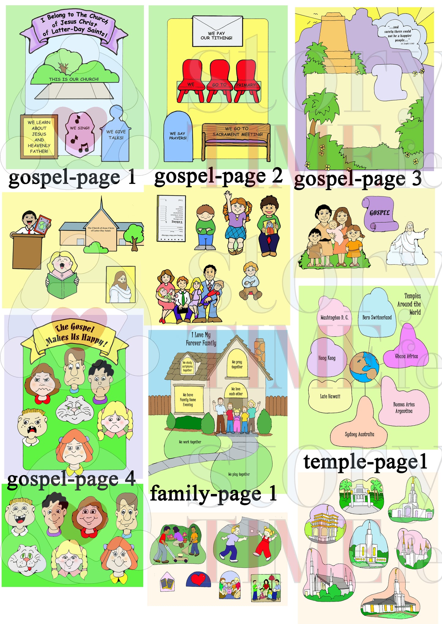 Create Your Own Quiet Book LDS Gospel Temple Family Themes