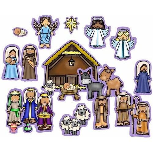 Nativity Birth of Baby Jesus Felt Figures
