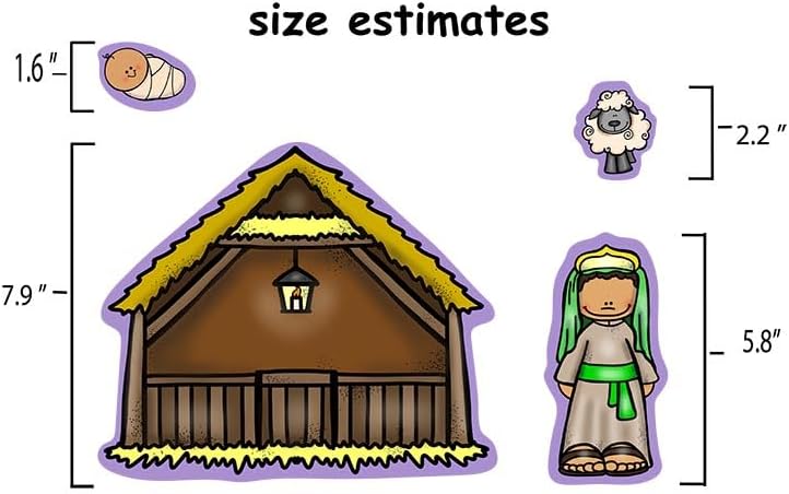 Nativity Birth of Baby Jesus Felt Figures