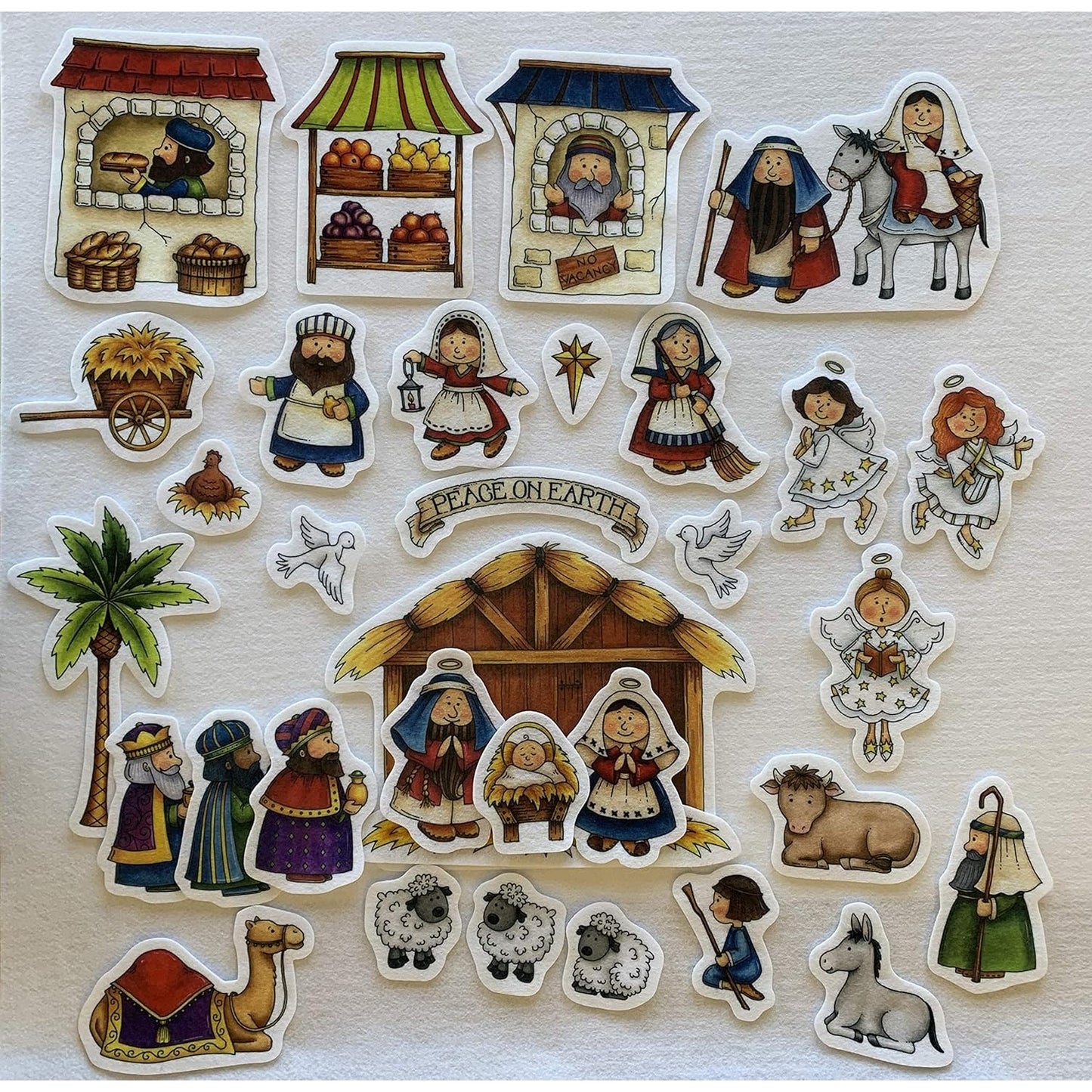 Nativity Set 33 Pieces including Village