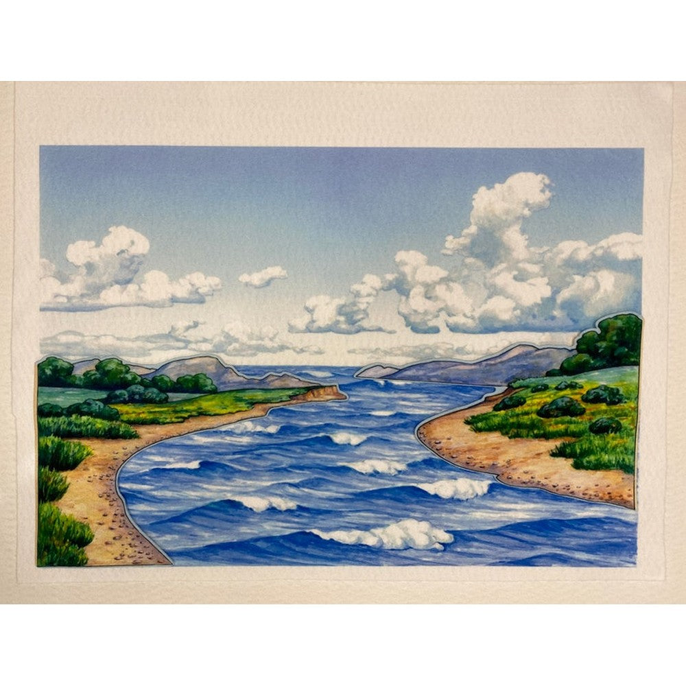 Ocean Water & Sky Flannel Board Cover & Overlays