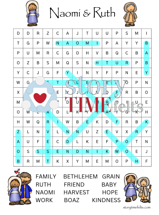 Naomi & Ruth Word Search Printable