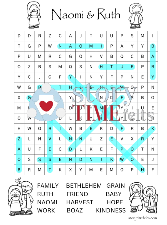 Naomi & Ruth Word Search Printable