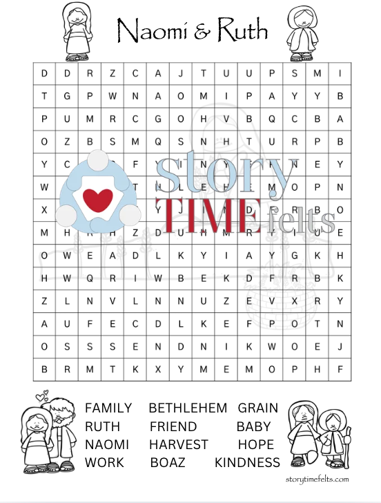 Naomi & Ruth Word Search Printable
