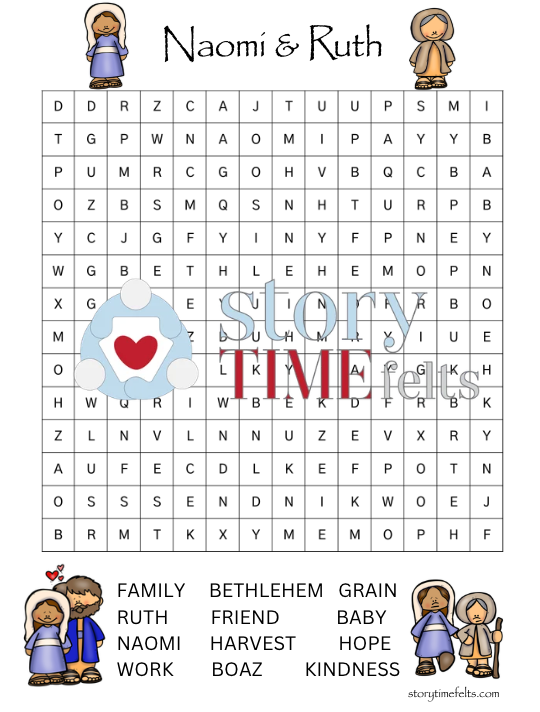 Naomi & Ruth Word Search Printable