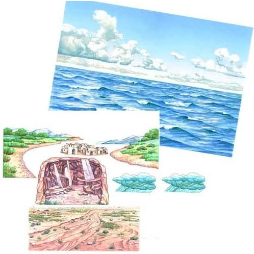 Ocean Water & Sky Flannel Board Cover & Overlays